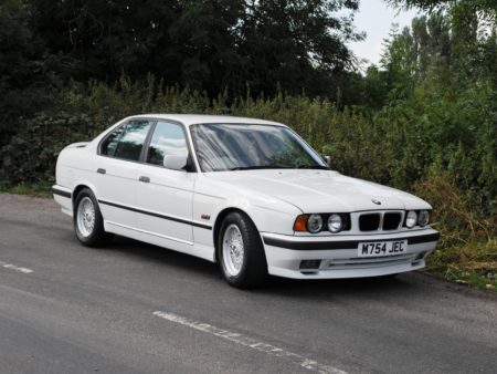 1994 E34 525IS Automatic Alpine White 230,000miles LSD M-Teknik factory-fitted body kit.
