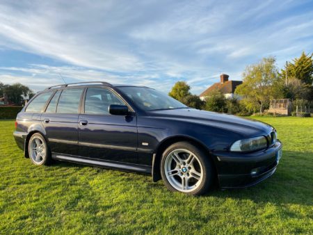 2000 BMW 540i SE touring finished in Orient blue with black leather interior.